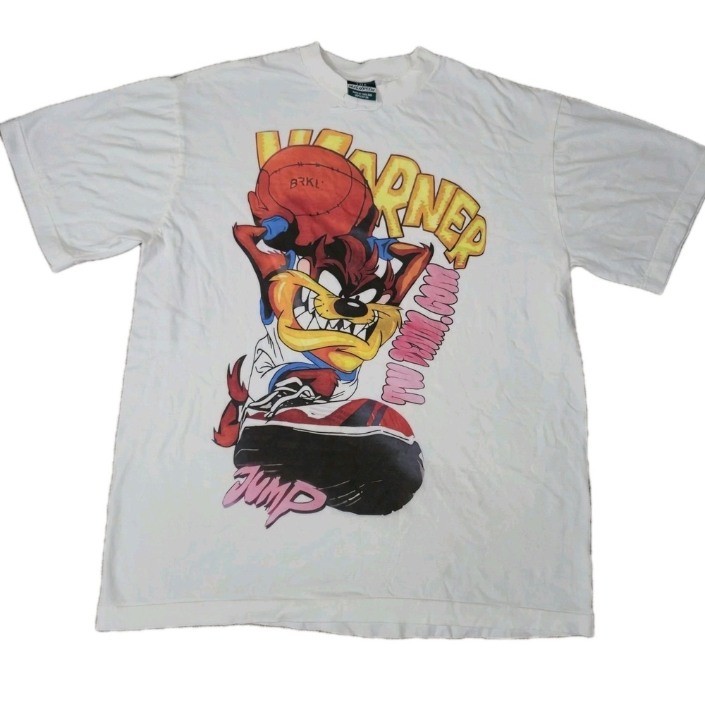 Taz Basketball Single Stitch T-shirt Size XL Mushroom Sports Retro Graphic